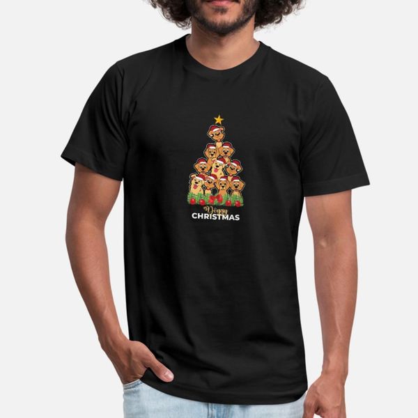 

funny dog lover christmas tree puppies gift pets t shirt men print 100% cotton round collar cool interesting funny casual spring autumn