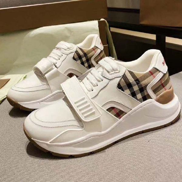 

fashion real leather handmade multicolor gradient technical fabric sneakers man women famous shoes 05 b26, Black