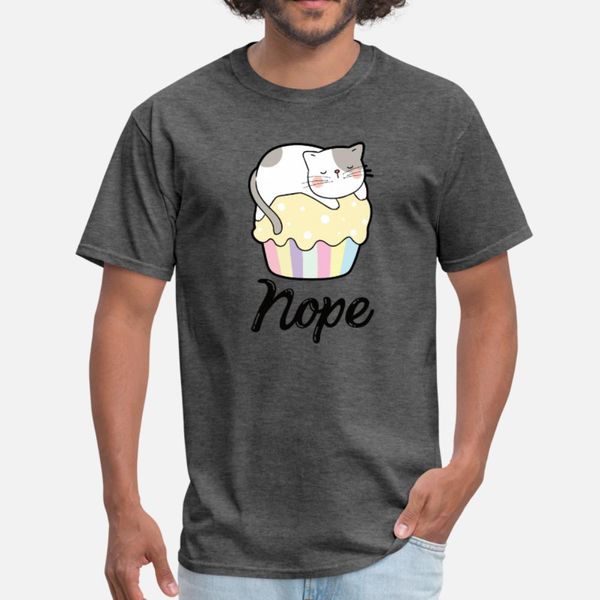 

cat sleep cupcake nope t shirt men cute short sleeve s-xxxl standard cute comfortable summer unique shirt