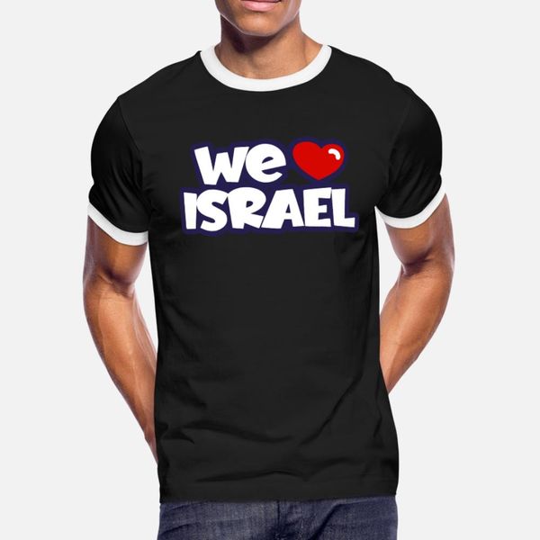 

мы любим израиль футболка мужчины дизайн 100% хлопок круглым воротом основные твердая известный повседневный spring outfit shirt
