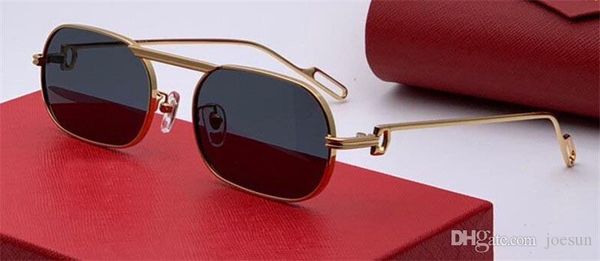 

2018 new fashion designer sunglasses 0112 metal frame vintage fashion style popular design style with box, White;black