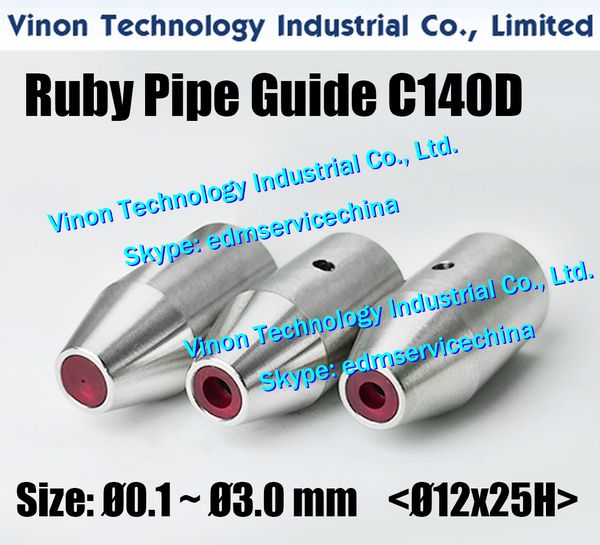 Guida per tubi in rubino per elettroerosione da 0,1-1,5 mm C140D (tipo rubino) Guida per trapano per tubi 12x25H per perforatrice Jinma Baoma, guida per elettrodi, elettroerosione per piccoli fori