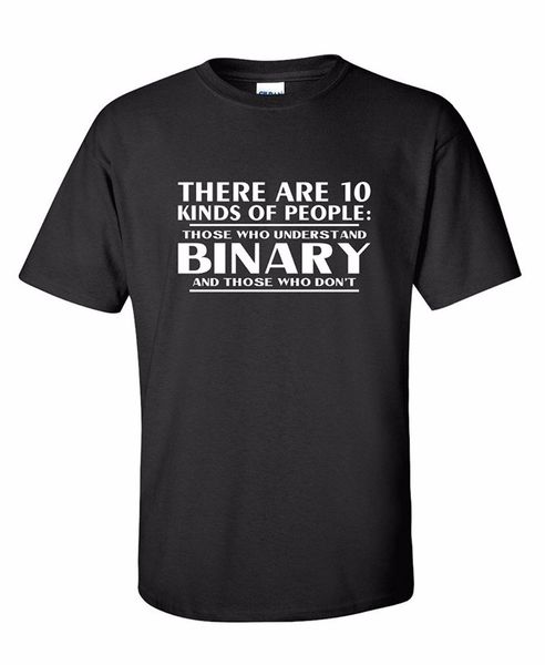 

2019 flash print cotton t-shirt summer style fashion men there are 10 kinds of people binary and those don't math t shirt