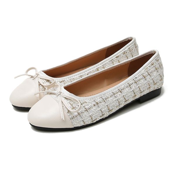 

plus size 33-44 flat single shoes women fashion bowknot shallow mouth women work shoes round head flat black white loafers