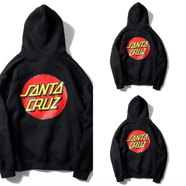 

мужская мода бренд хип-хоп скейтборд серфинг santa cruz пальто hoodie камуфляж с капюшоном свободный балахон пальто мода wrshi, Black