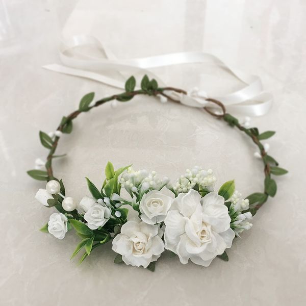 

ivory flower girl crown, Slivery;white