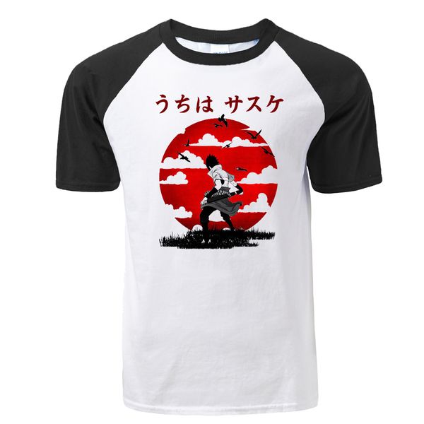 

naruto uchiha sasuke sunset t-shirt 2019 new japan anime tshirt mens funny sunset tshirt summer cotton harajuku streetwear