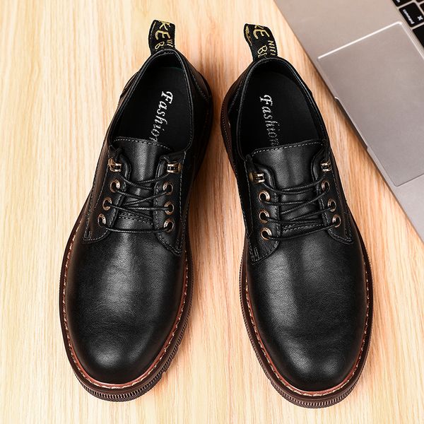 

shoe sport leather leisure causal shoes casual zapatos spring 2020 zapatillas sale sandals male sapato man mens masculino mens, Black