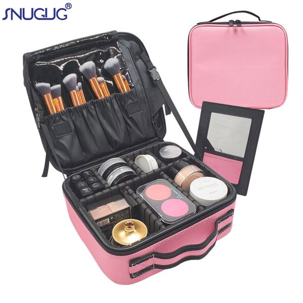 

snugug women brand cosmetic case multifunction travel makeup bag organizer bolso muje beautician large make up suitcase pouch