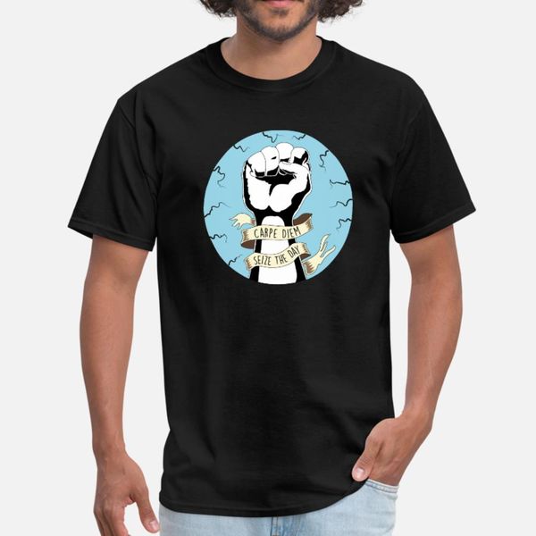 

carpe diem t shirt men customized 100% cotton round collar cool sunlight comfortable spring vintage shirt