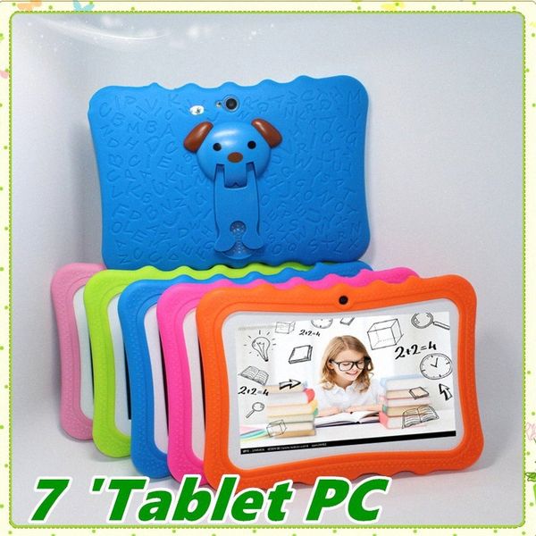 

kids brand tablet pc 7 inch quad core children tablet android 4.4 allwinner a33 google player wifi big speaker protective cover mq50 voxo#