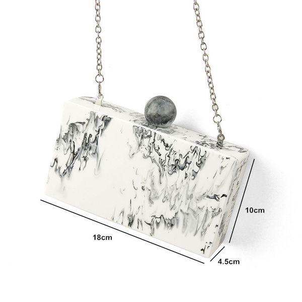 

marble big ball acrylic wallet purse bags women brand design acrylic bags day clutch box handbags lady travel evening handbags