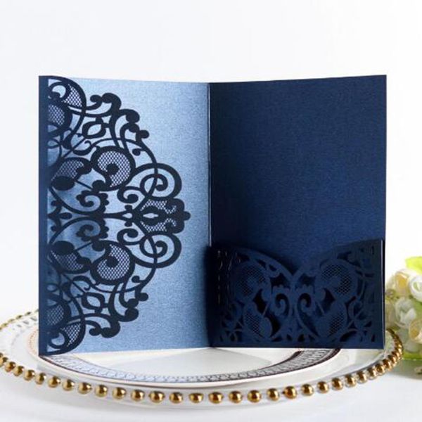 

greeting cards 100pcs/set european business invitation card hollow lace wedding birthday festival party postcard