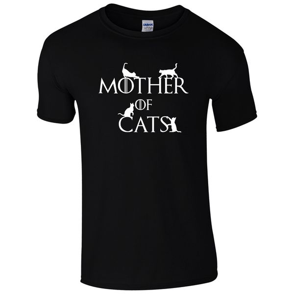 

mother of cats t-shirt funny throne dragon slogan mens gift fashion t shirt cotton short sleeve tee shirt homme