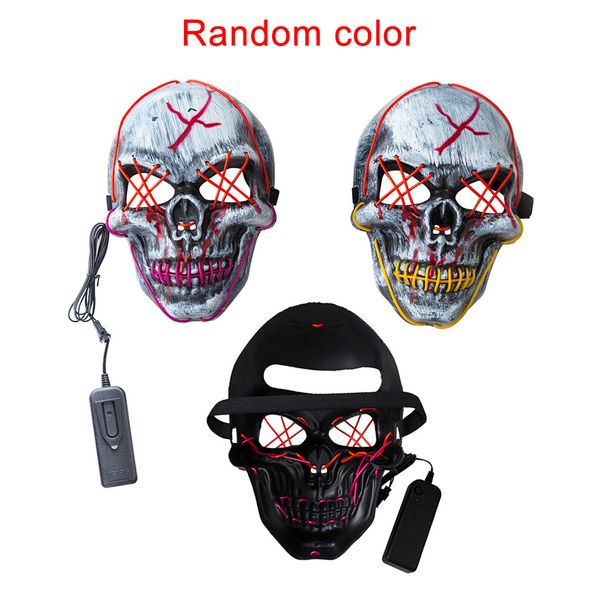 

mask cosplay festival party halloween full face battery operated with led light
