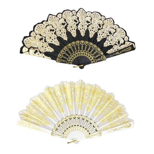 

performance wedding party bridal silk embroidered chinese style folding hand fan