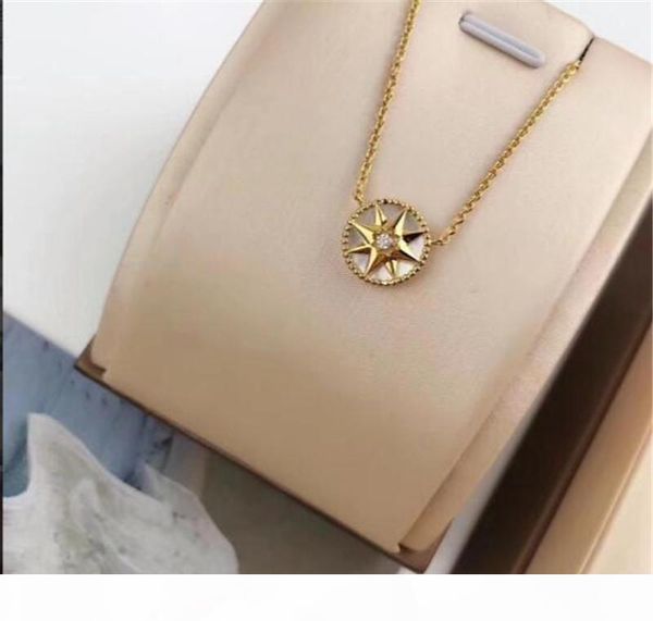 

engagement jewelry necklace woman gold plated compass fashion women gift, Silver
