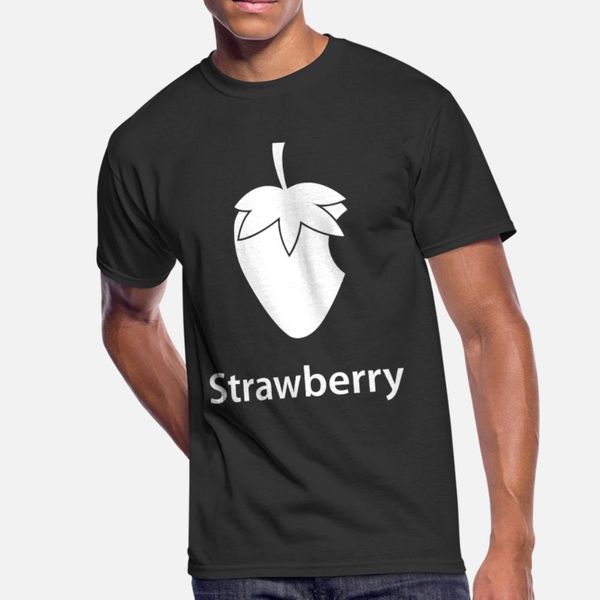 

strawberry dark t shirt men character 100% cotton o-neck letter graphic fashion summer vintage shirt