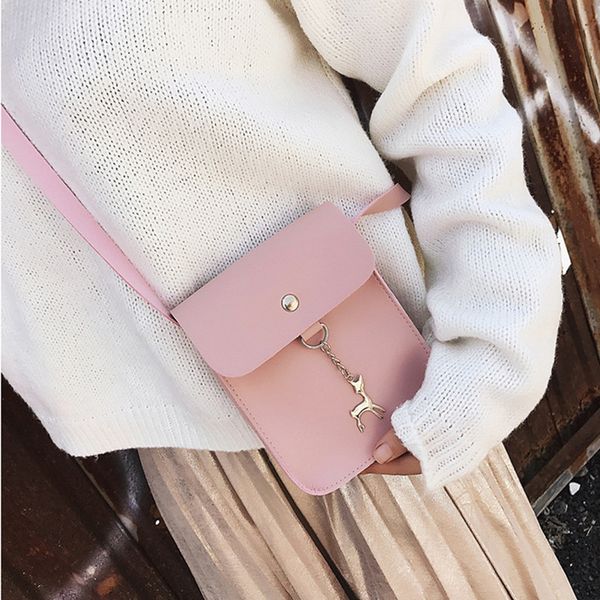 

mini fashion casual phone coin shoulder bag small women pu leather messenger bags solid clutch zipper crossbody mini bag