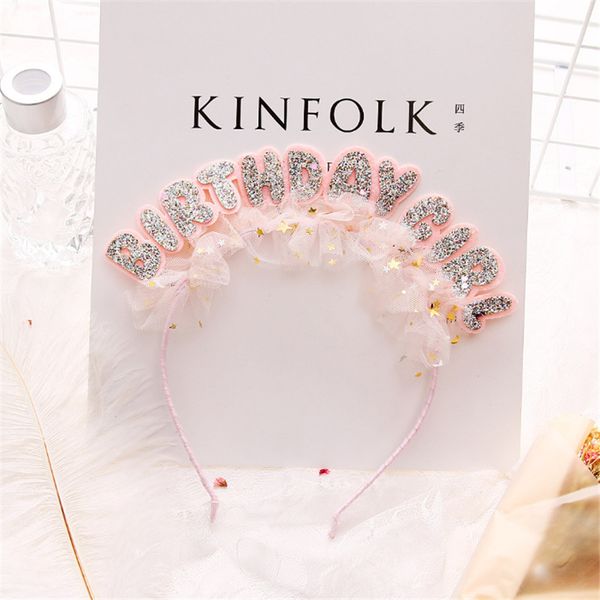 

10pcs / серия супер очаровательные девушки hairband головной убор мода блеск принцессы с днем рождения hairband дети tiara аксессуары для во, Slivery;white