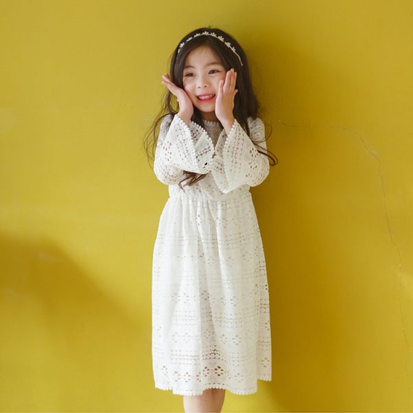 

2020 spring girls lace dress children dress baby princess white cotton lining kids toddler clothes,#3178, Red;yellow