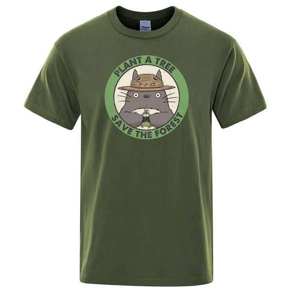 

завод дерево сохранить лес спорт tshirt мужчины 2020 лето хлопок t shirt мой сосед тоторо топы японский аниме tshirt vintage