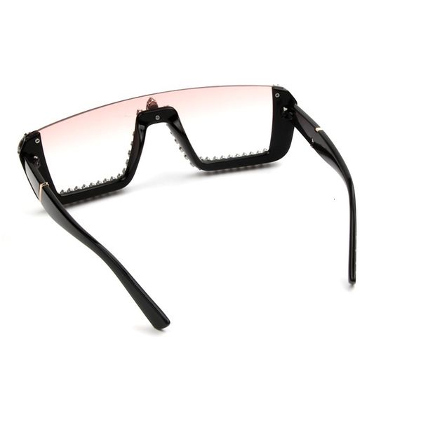 

ty0262 fashion one piece eyeglasses half rim luxury ladies sun glasses big frame oversized shades diamond women sunglasses ybh8, White;black