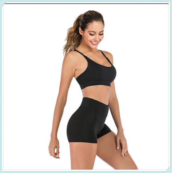 

sports yoga fitness shorts summer designer solid color pleated sfemales lift hip breathable slim skinny casual clothes womens, White;black