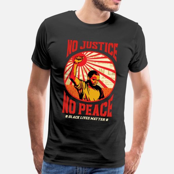 

no justice no peace black lives matter t shirt men fit cotton plus size 3xl fit comfortable spring autumn outfit