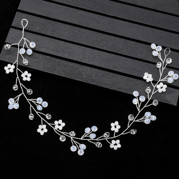 

baroque bride simple beads headband tiaras women girl headpiece hair jewelry bridal noiva wedding accessories, Golden;silver