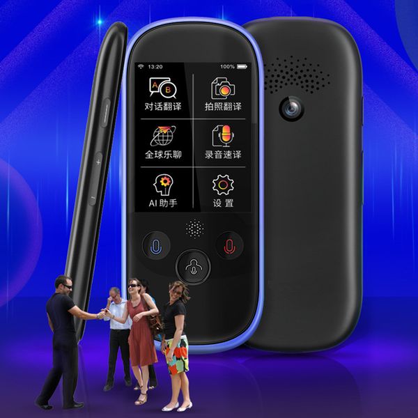 

smart translator simultaneous voice 2.4 inch wifi 500mp po translation 75 multi-language portable 5 countries offline