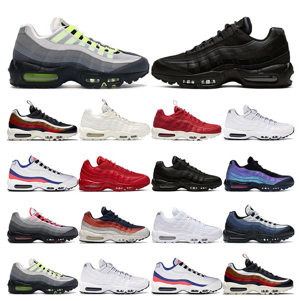 

2020 mens sneakers 95 running shoes pure platinum triple black neon sail obsidian brown solar red ultramarine sports trainer fashion outdoor