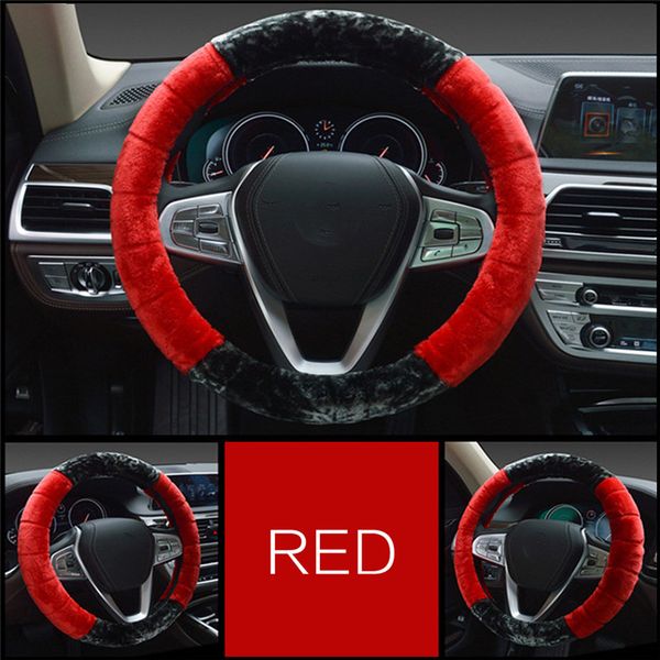 

car steering wheel cover superior plush rubber inner ring winter warm non-slip cushioning steering wheel cover car accessories