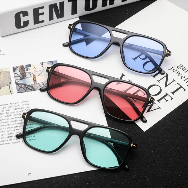 

2020 classic vintage big frame style tom sunglasses men fashion design driving sunglasses for women, White;black