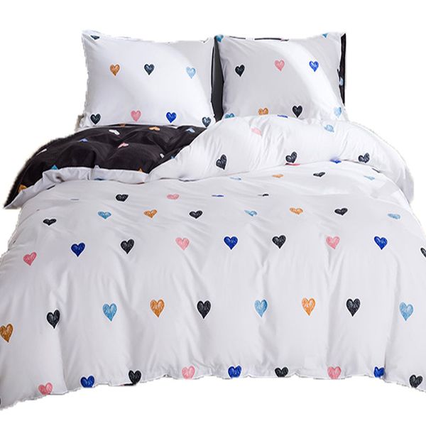 

bed sheet sets fitted flat sheets 4 pcs dot twin double queen king bedding sets teenager kids boys girls quilt cover bed pillowcases