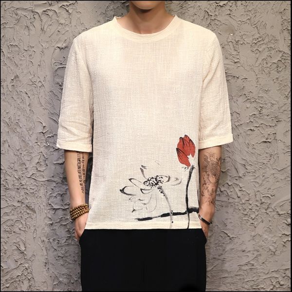 

ethnic clothing traditional chinese for men male mandarin collar shirt blouse wushu outfit china ta401, Red