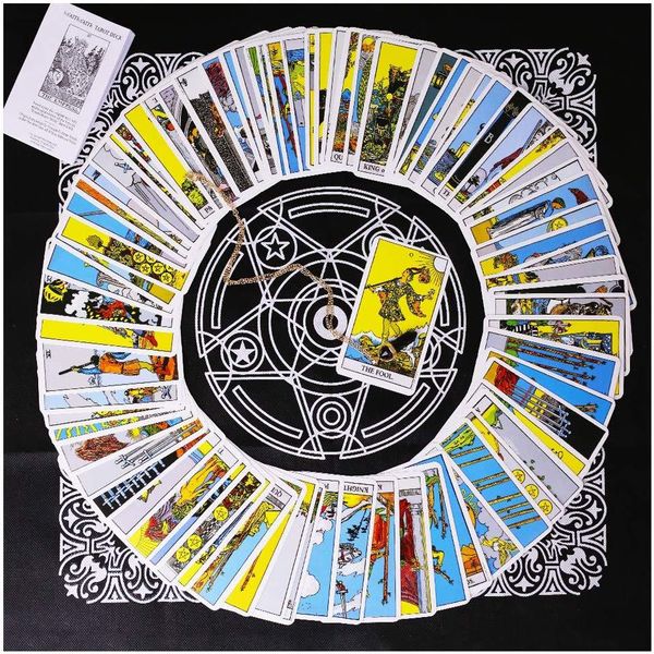 

tarocchi tablecloth with divination spirit tarotology waite universal a divining pendulum in tarot 3pcs card 3 1 deck qszrd