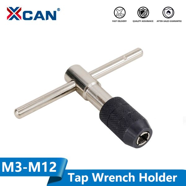 

xcan 1pc m3-m6(1/8-1/4) m5-m8(3/16-5/16) m6-m12(1/4-7/16) adjustable t type tap wrench hand tapping tool screw thread tap holder