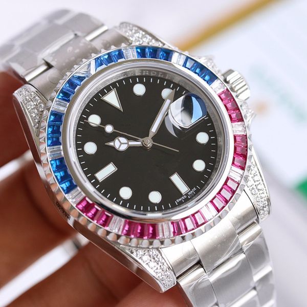 

116758/9 sa luxury designer watches mens watch 2836 movement movement automatic dual time zone 40mm high-end men watch a7, Slivery;brown