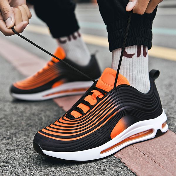 

brand new running shoes for men couple jogging sneakers air sole breathable mesh lace-up outdoor training fitness sport shoes