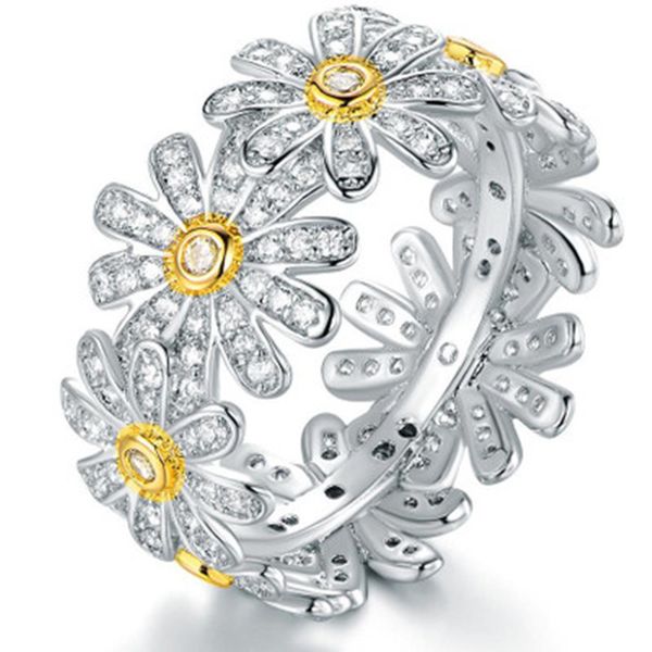 

korean style little daisy women finger ring fashion jewelry quality dance party anniversary girl gift rings, Silver