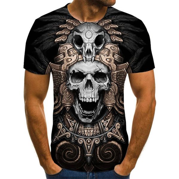 

new for 2020 clothing skull print t-shirt t-shirt breathable 3d print shirts anime kawaii harajuku men clothing