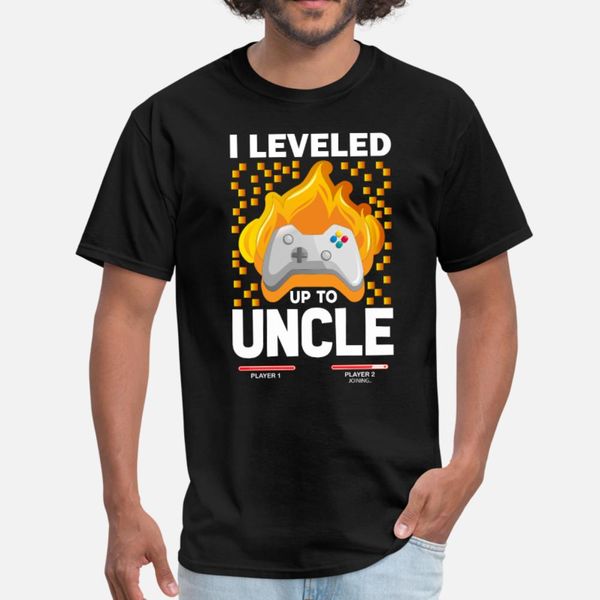 

new uncle gift leveled up to uncle pregnancy annou t shirt men designs short sleeve crew neck male gift authentic spring family shirt
