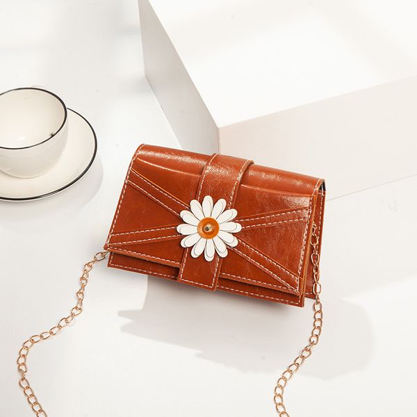 

mini flap crossbody bags for women, small messenger chain bags for girls should with flower pu leather hangbags