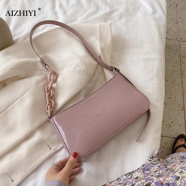 

fashion women handbag female classic texture creative design chic solid color pu chain underarm shoulder tote bags