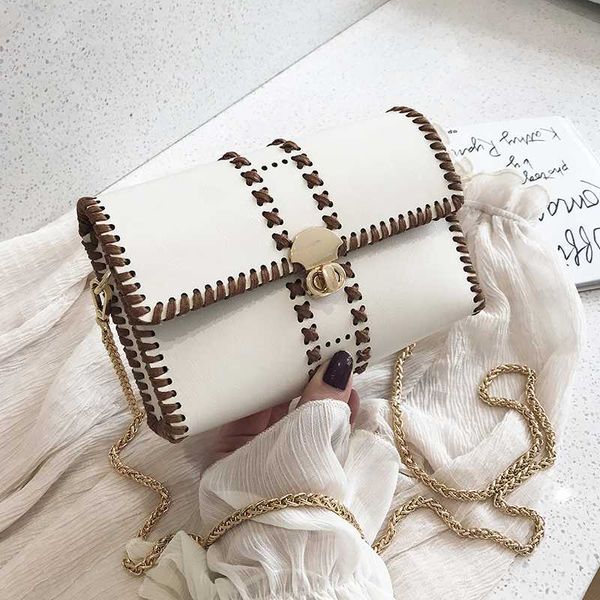 

axukes women's bag 2020 new fashion simple square bag high sense chain shoulder luxury designer wild crossbody