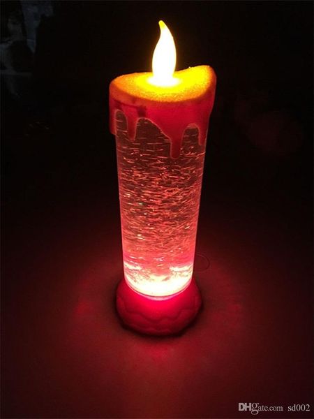 

led candle light usb dazzle color rotate sequins lamp practical night lights plastic novelty items small novel 15lh cc