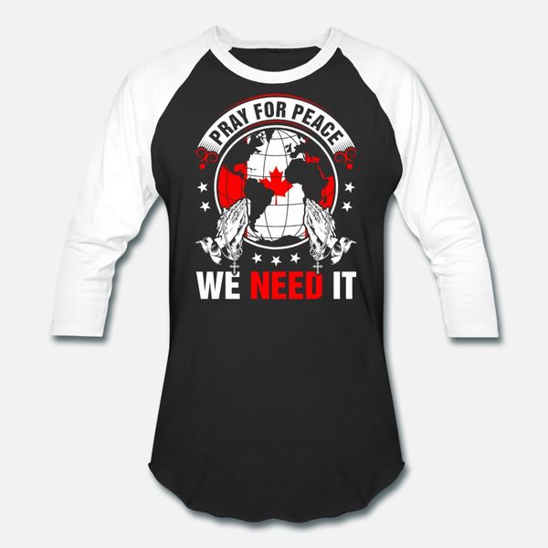 

помолитесь за мир канадца нам это нужно t shirt мужчины на заказ с коротким рукавом s-xxxl одежда интересное здание спринг нормальная рубашк, White;black