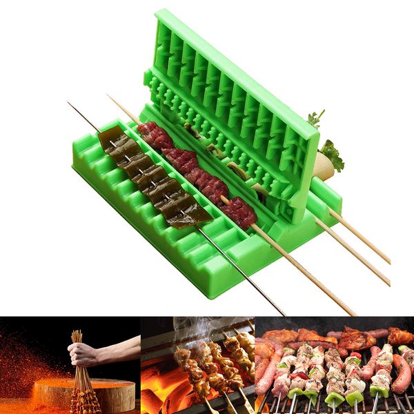 

3 in 1 outdoor cooking camping string artifact fast bbq meat skewer easy use