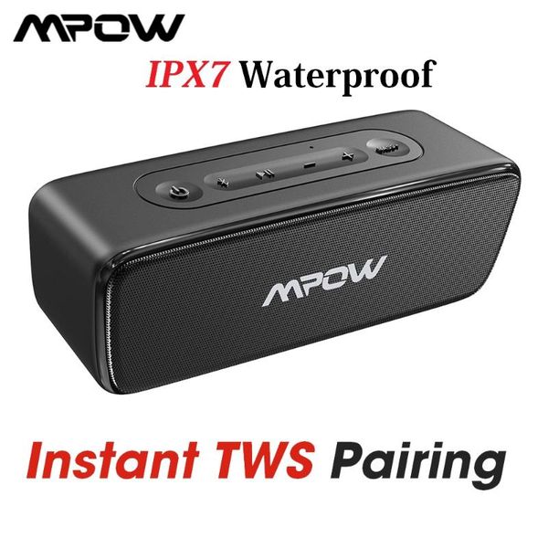 

mpow soundr6 bluetooth speaker ipx7 waterproof outdoor wireless speaker pairing 24 hrs playing time bass stereo
